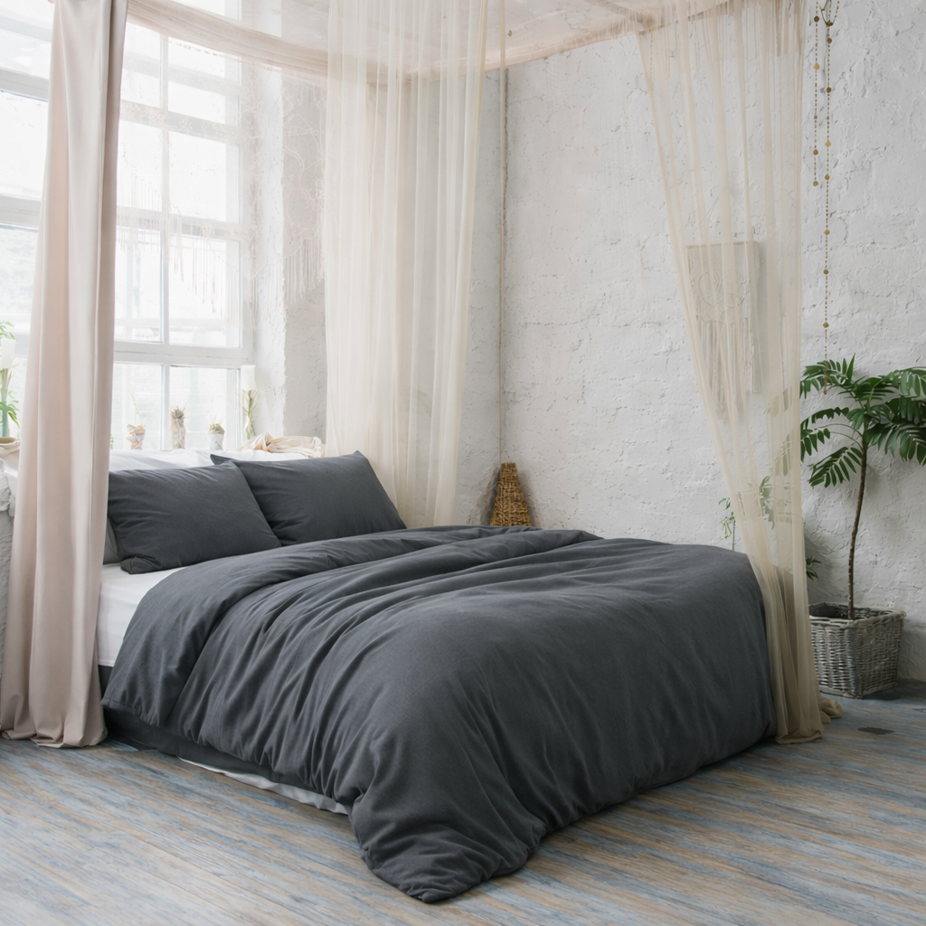 Beach House Påslakan Plain Smoke